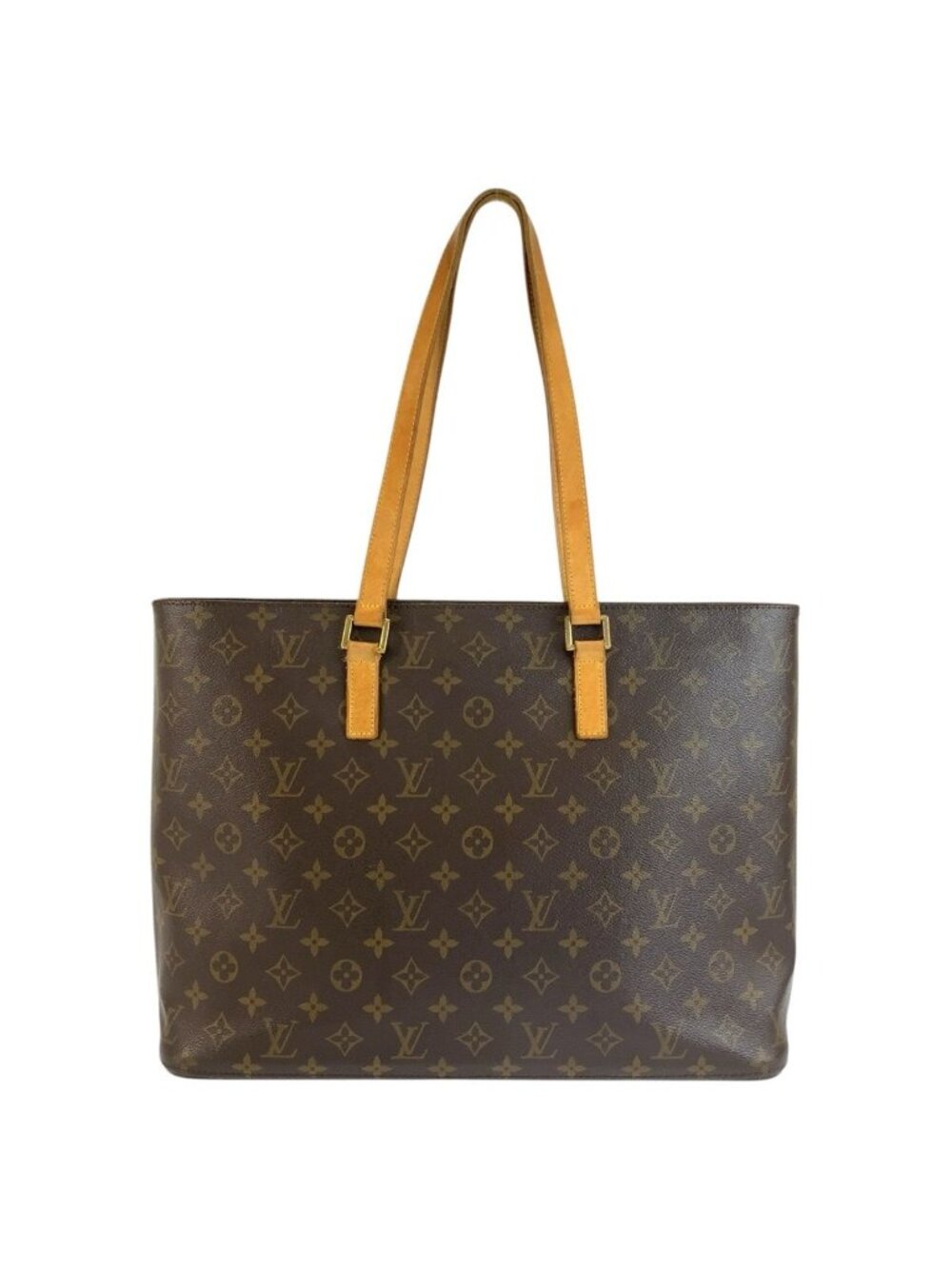 Louis Vuitton Monogram Luco Brown Gold Tote Shoulder Bag